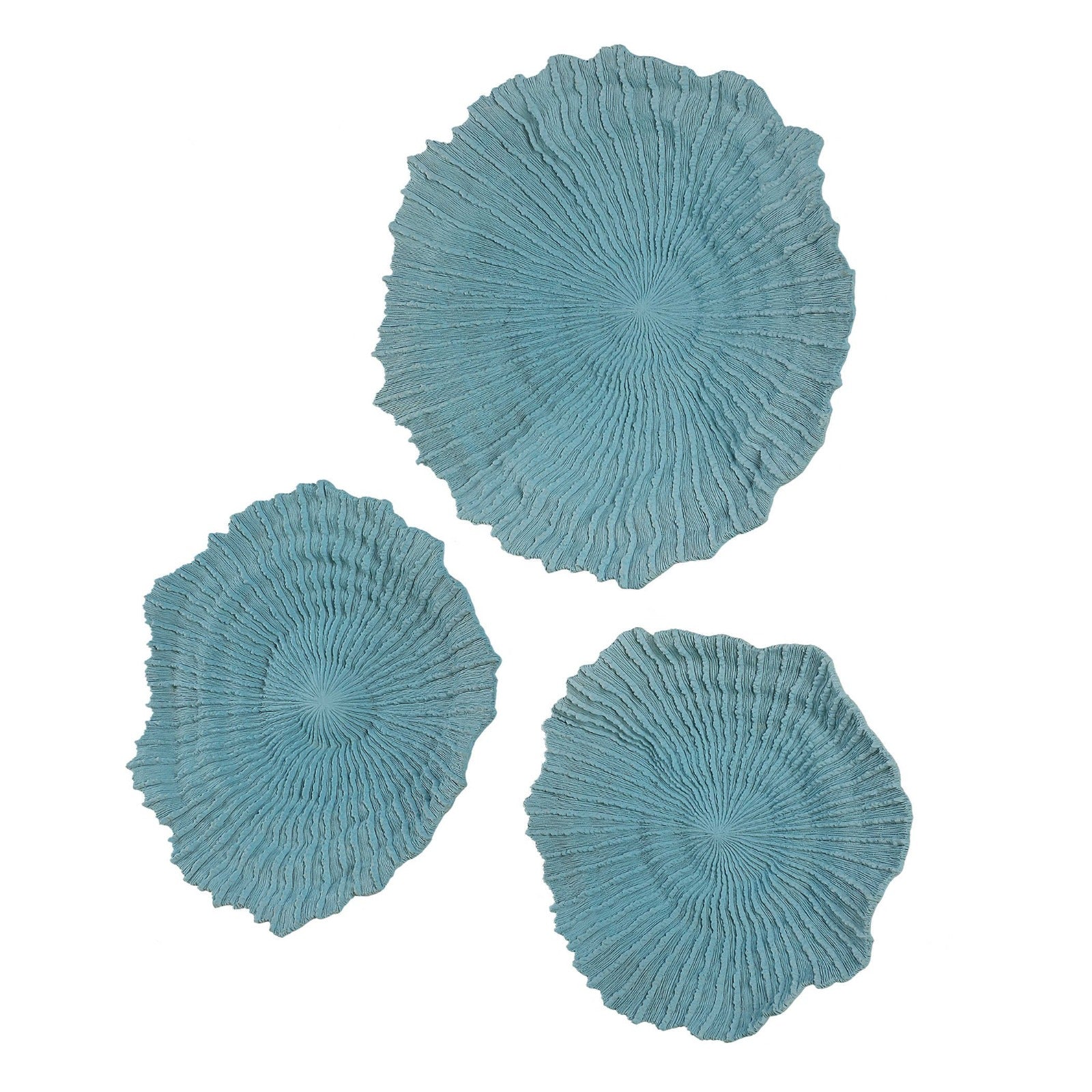Ocean Gems Wall Decor in Blue - Set of 3 by Uttermost
