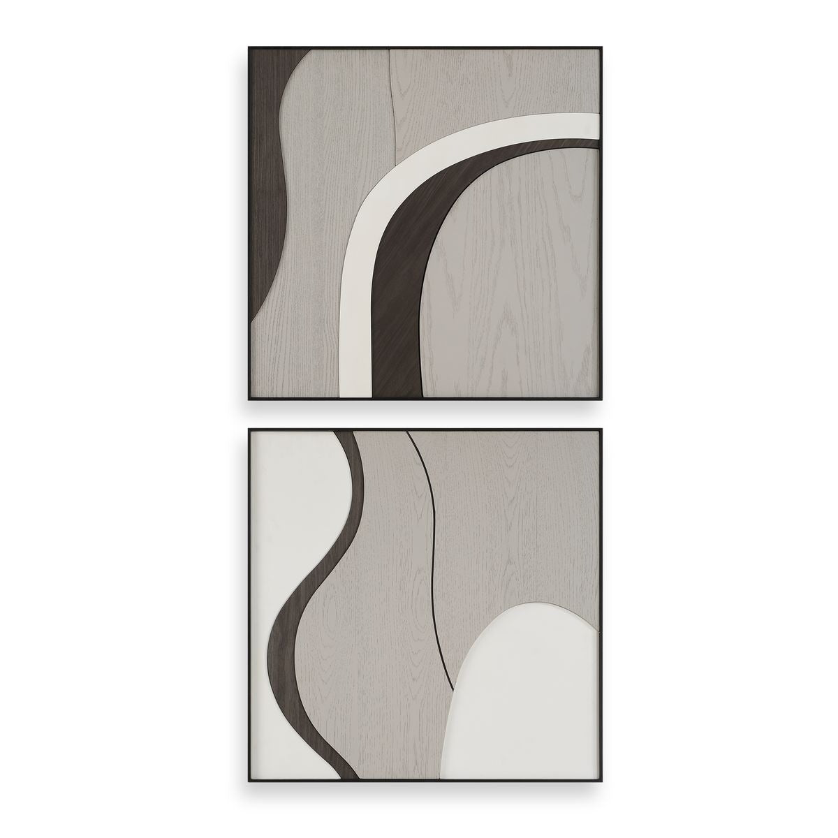 Joel Modern Wood Wall Art - Set of 2 by Uttermost
