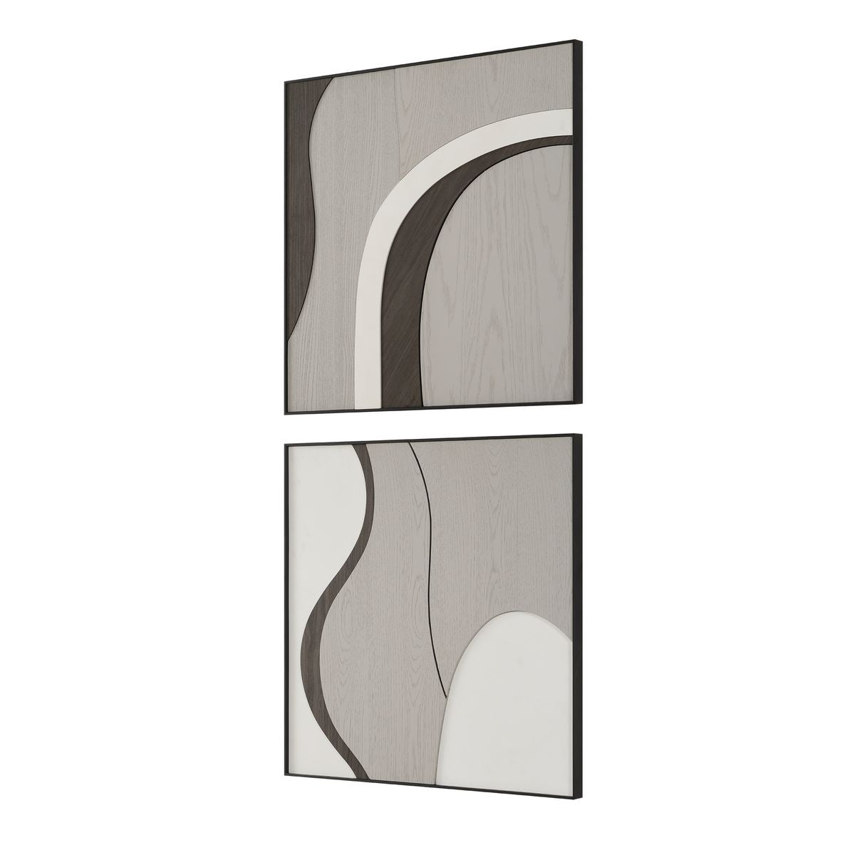Joel Modern Wood Wall Art - Set of 2 by Uttermost