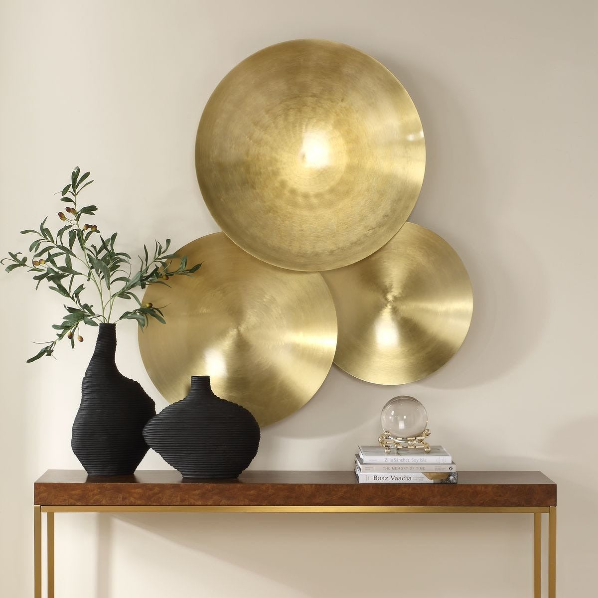 Cymbalic Round Brass Wall Art Set of 3 by Uttermost