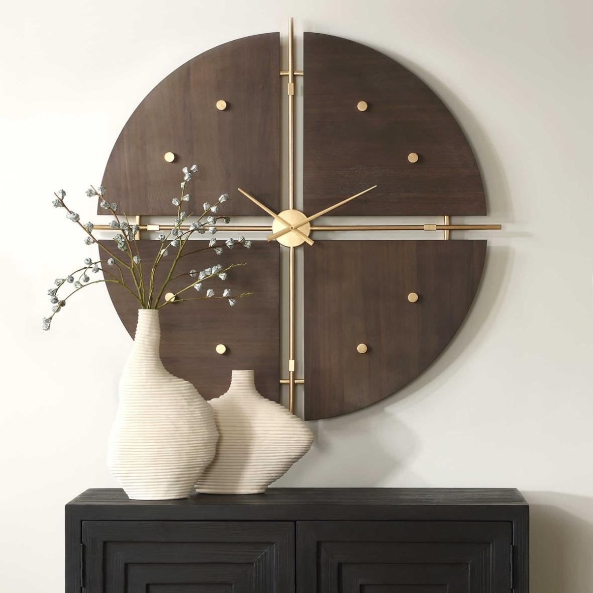 Walnut Elegance Wall Clock by Uttermost