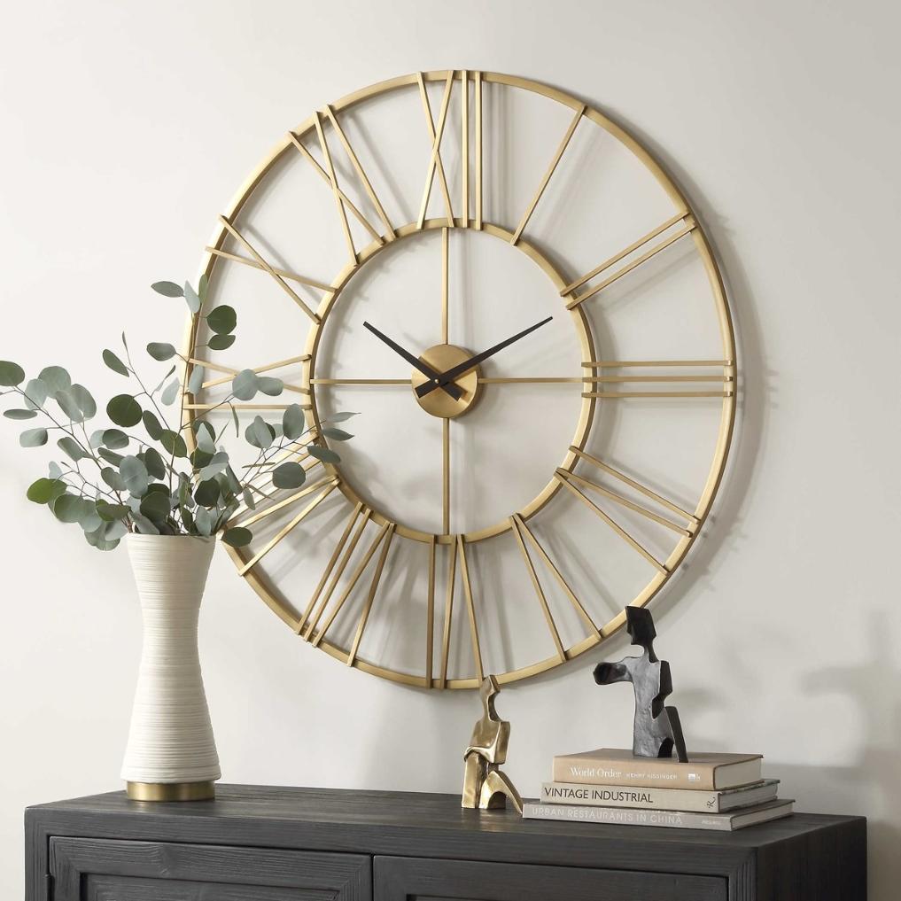 Keyann Brass Wall Clock by Uttermost