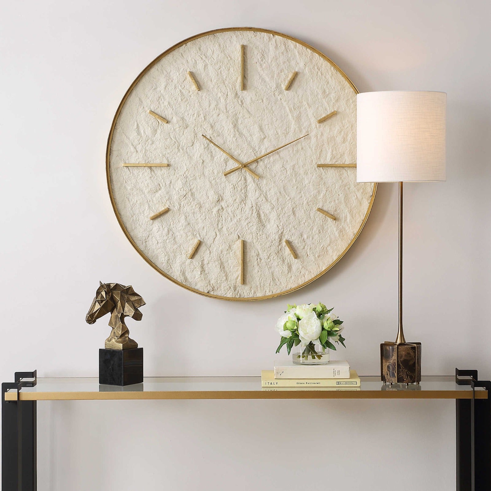 Stone Serenity Clock by Uttermost