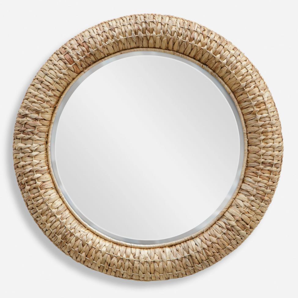 Twisted Seagrass Round Mirror by Uttermost