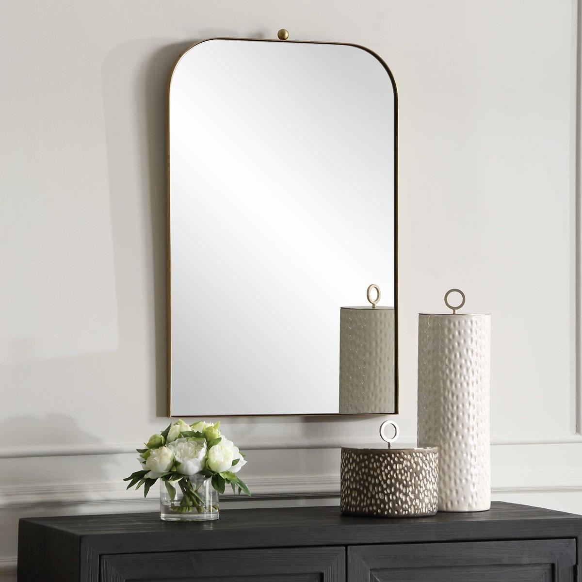 Cassidy Brass Arch Mirror by Uttermost