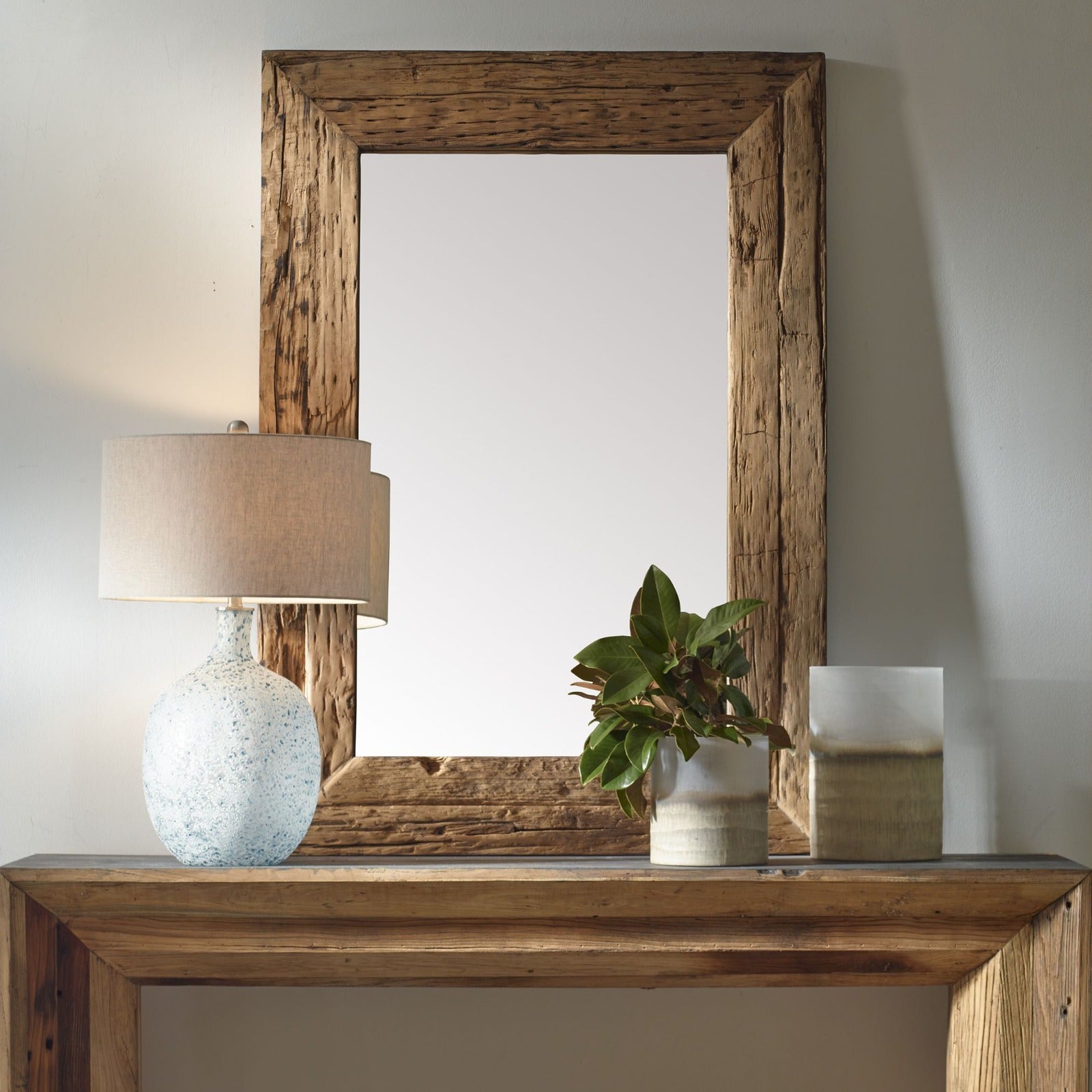 Rennick Large Reclaimed Pine Mirror by Uttermost