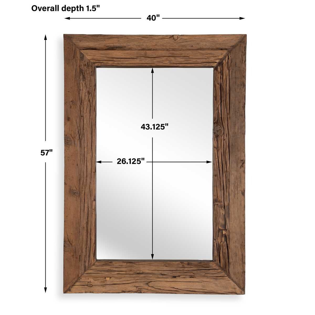 Rennick Large Reclaimed Pine Mirror by Uttermost