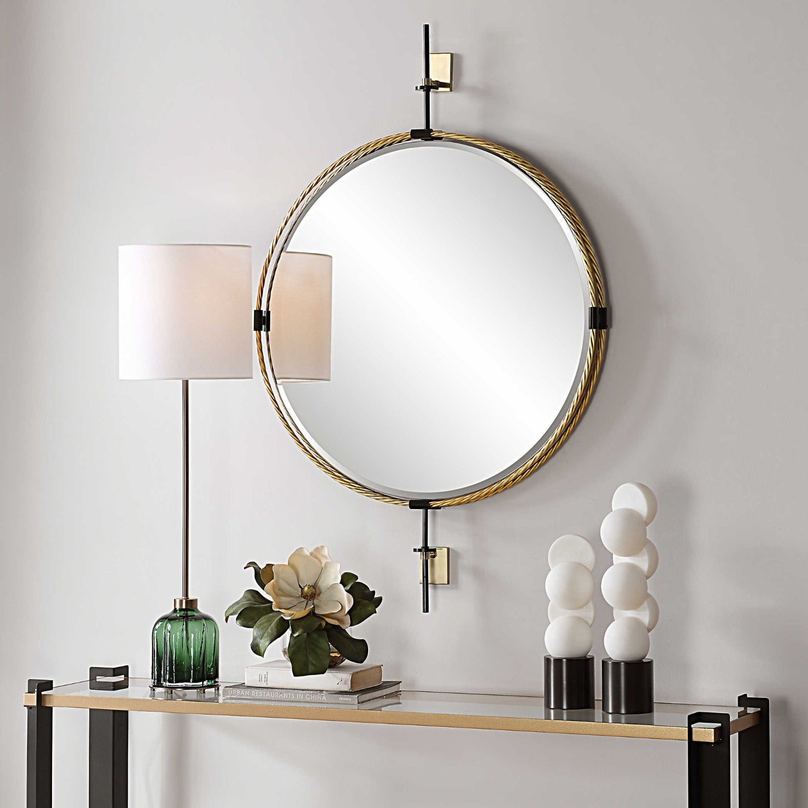 Guardrail Round Mirror by Uttermost