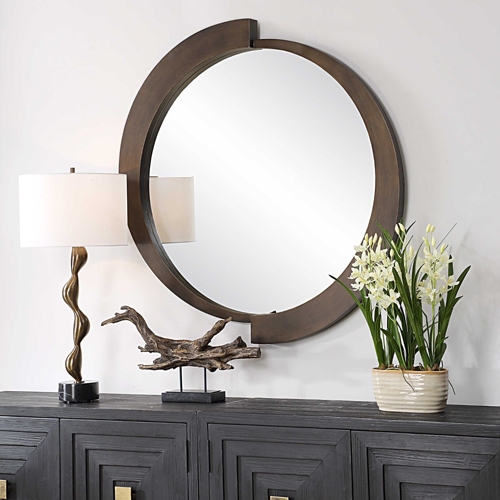 Reverse Round Mirror by Uttermost