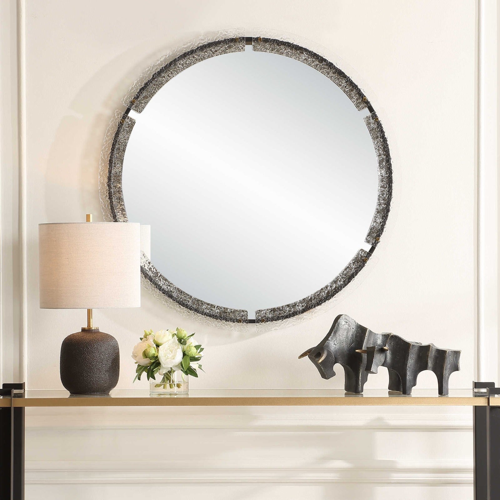 Crystalline Round Mirror by Uttermost