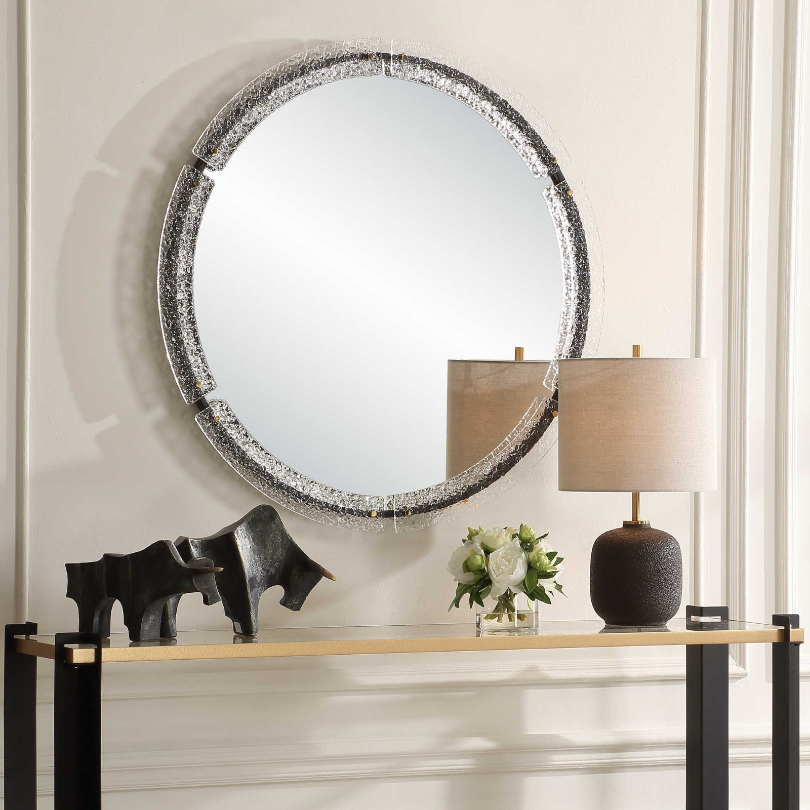 Crystalline Round Mirror by Uttermost