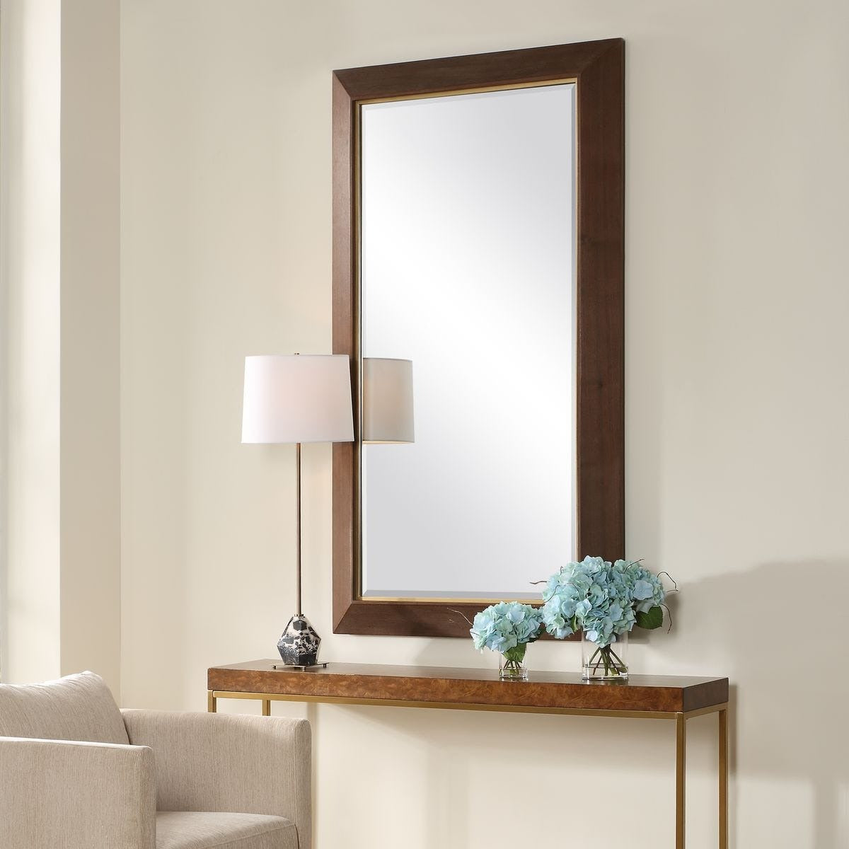 Matheson Rectangular Walnut Mirror by Uttermost