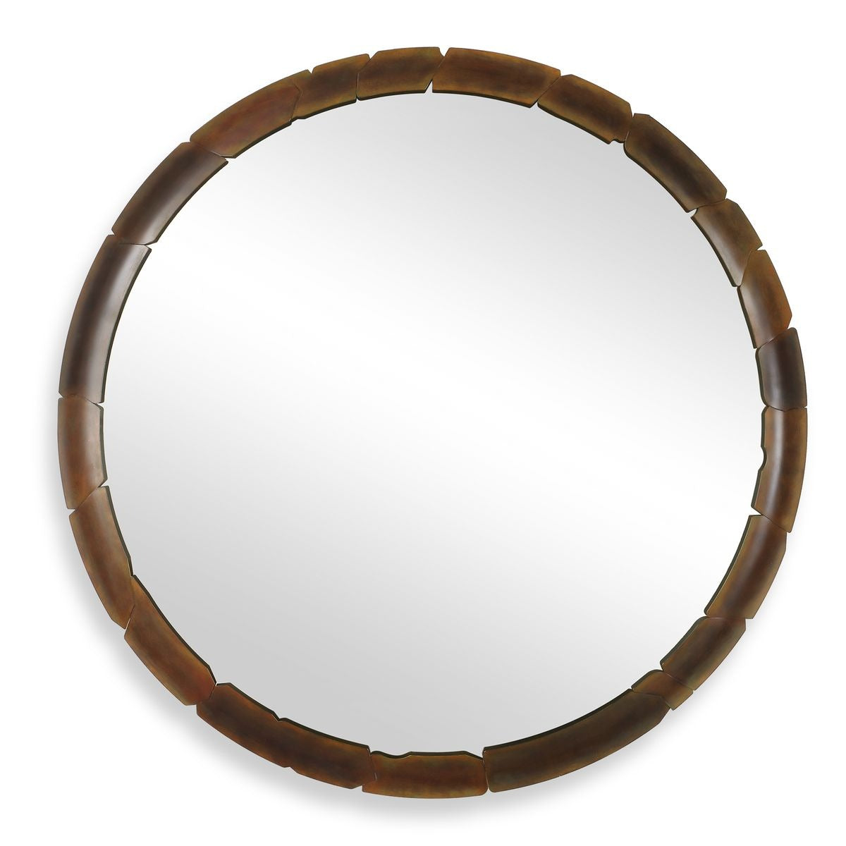 Auger Amber Glass Round Mirror by Uttermost