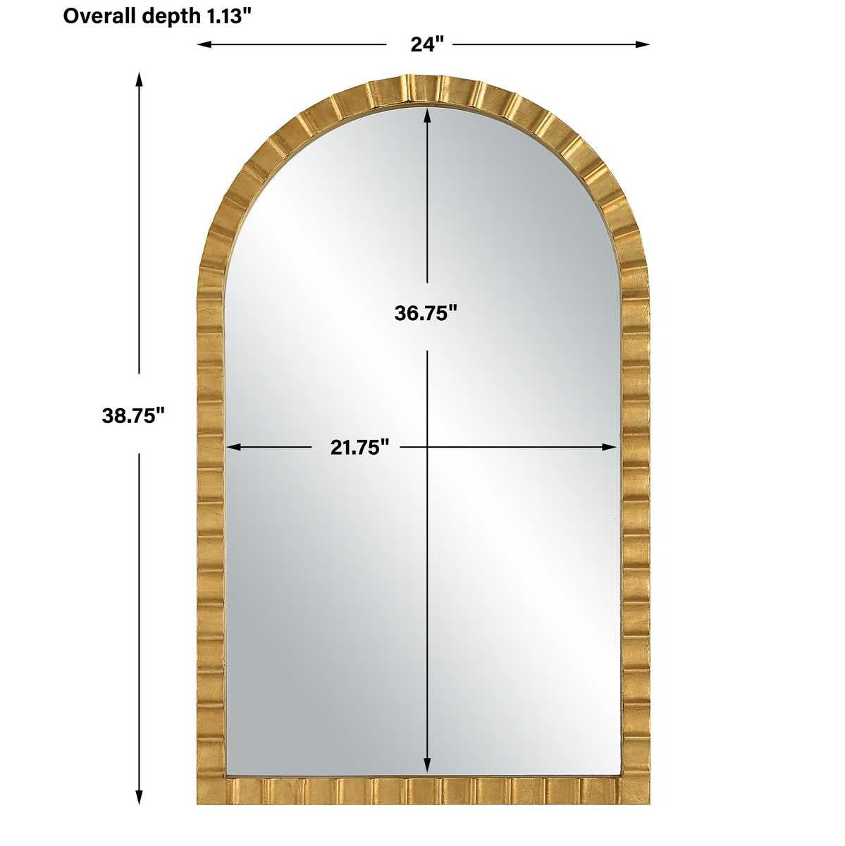 Dandridge Gold Arch Mirror by Uttermost