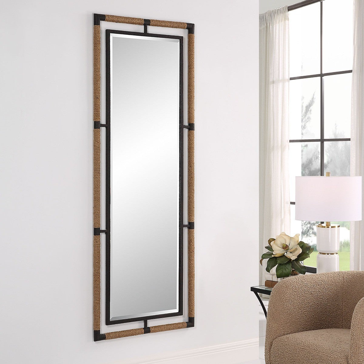 Melville Iron & Rope Tall Mirror by Uttermost