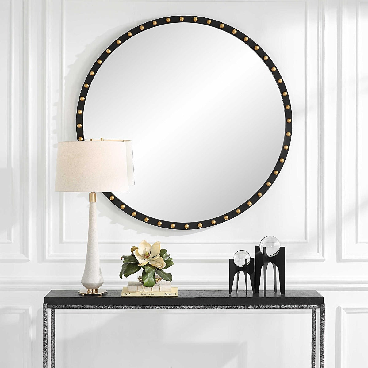 Sele Oversized Round Mirror by Uttermost