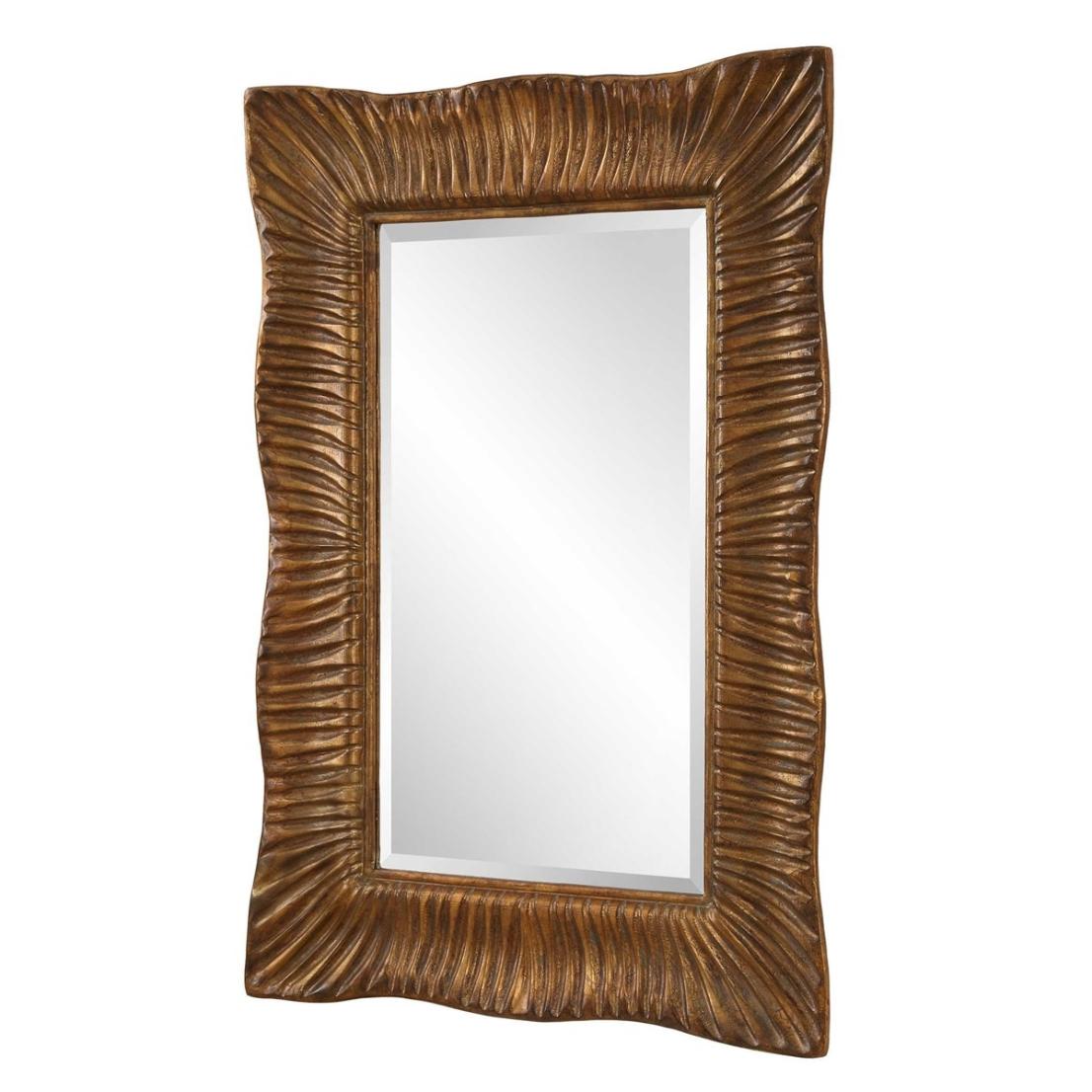 Emerson Scalloped Antique Gold Mirror by Uttermost