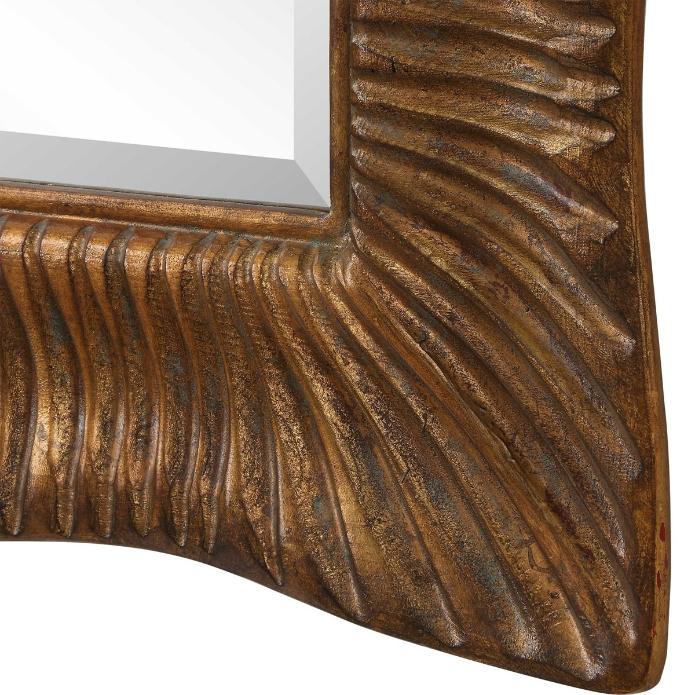 Emerson Scalloped Antique Gold Mirror by Uttermost