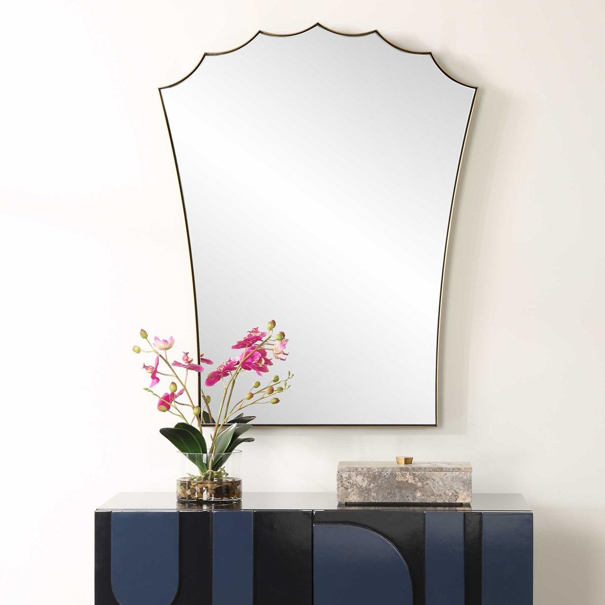 Monarch Scalloped Arched Vanity Mirror by Uttermost