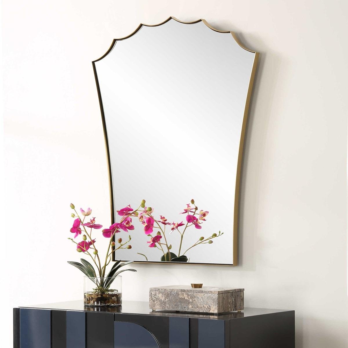 Monarch Scalloped Arched Vanity Mirror by Uttermost