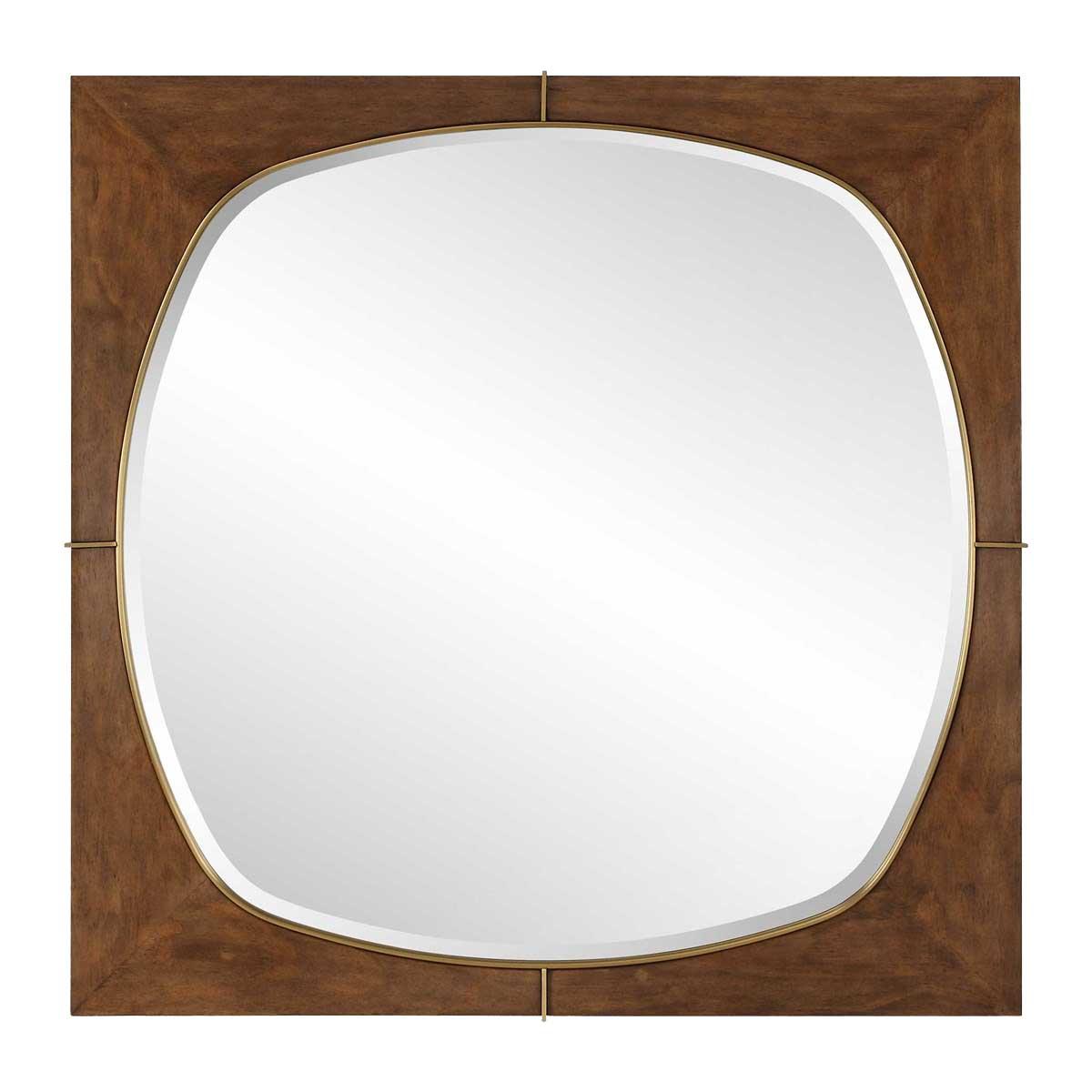 Garonne Square Walnut Mirror by Uttermost
