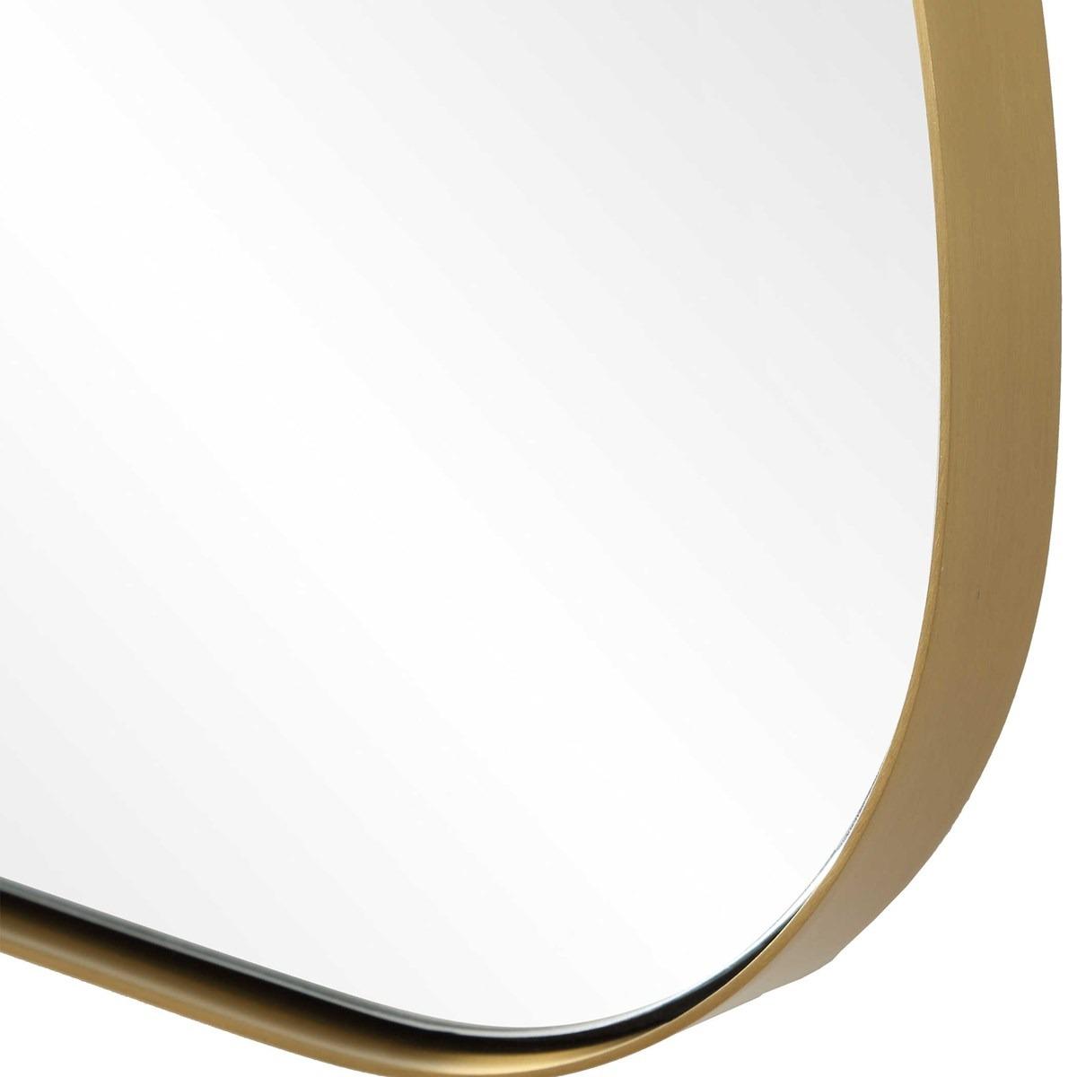 Talia Curved Rectangular Mirror in Brass by Uttermost
