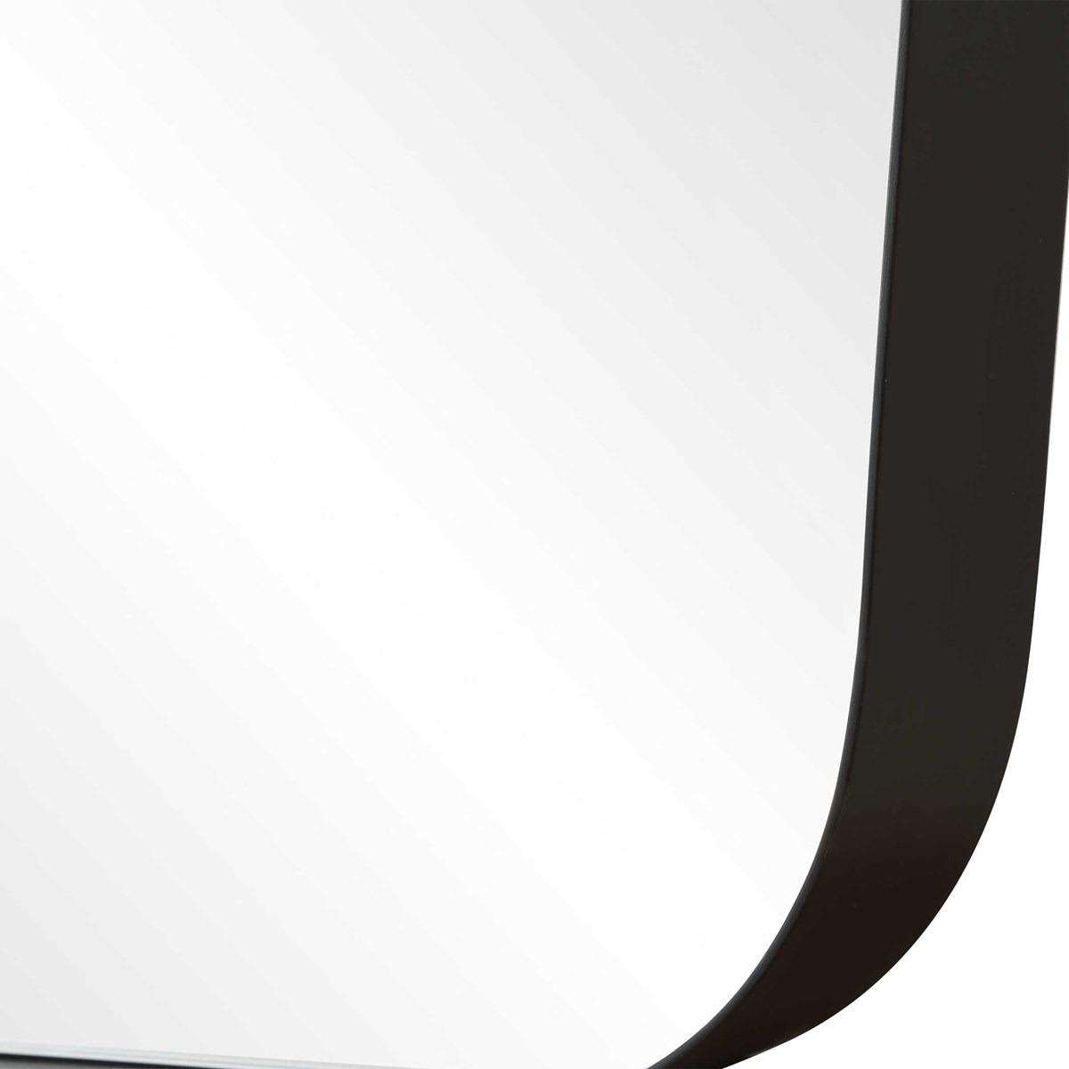 Caspian Curved Full Length Mirror in Black by Uttermost