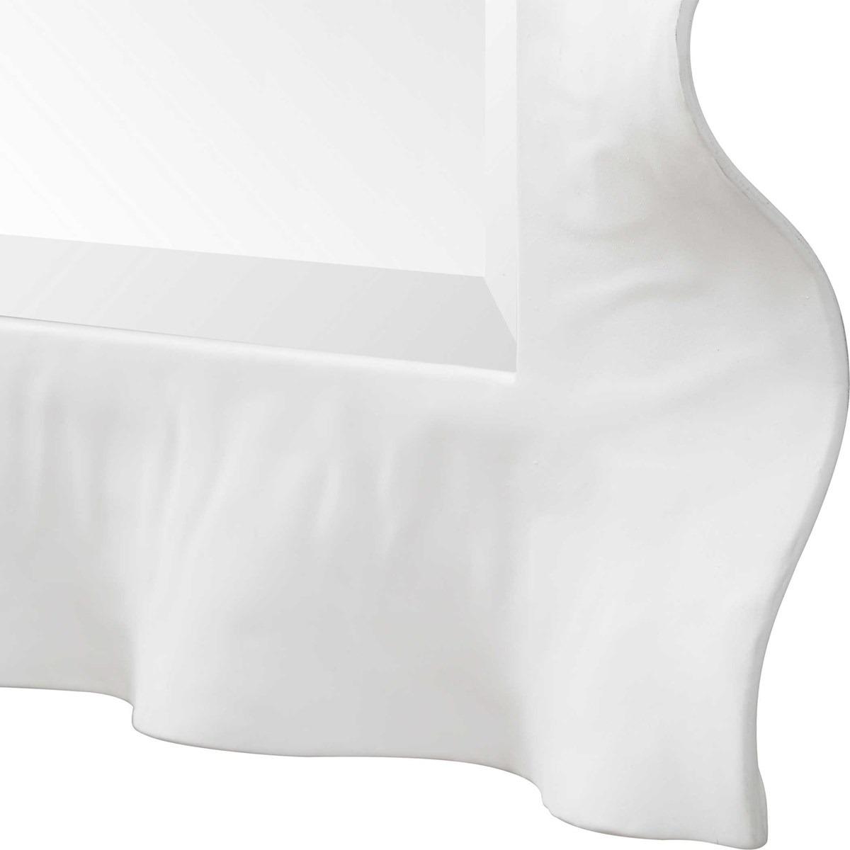 Haya White Scalloped Mirror by Uttermost