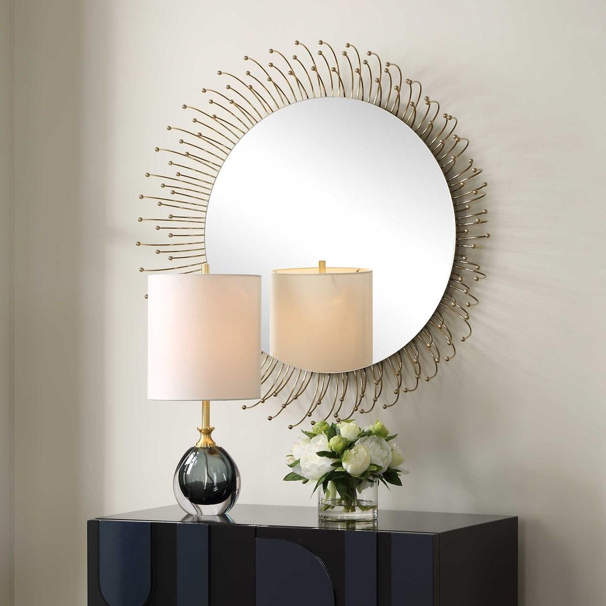 Aga Round Gold Mirror by Uttermost
