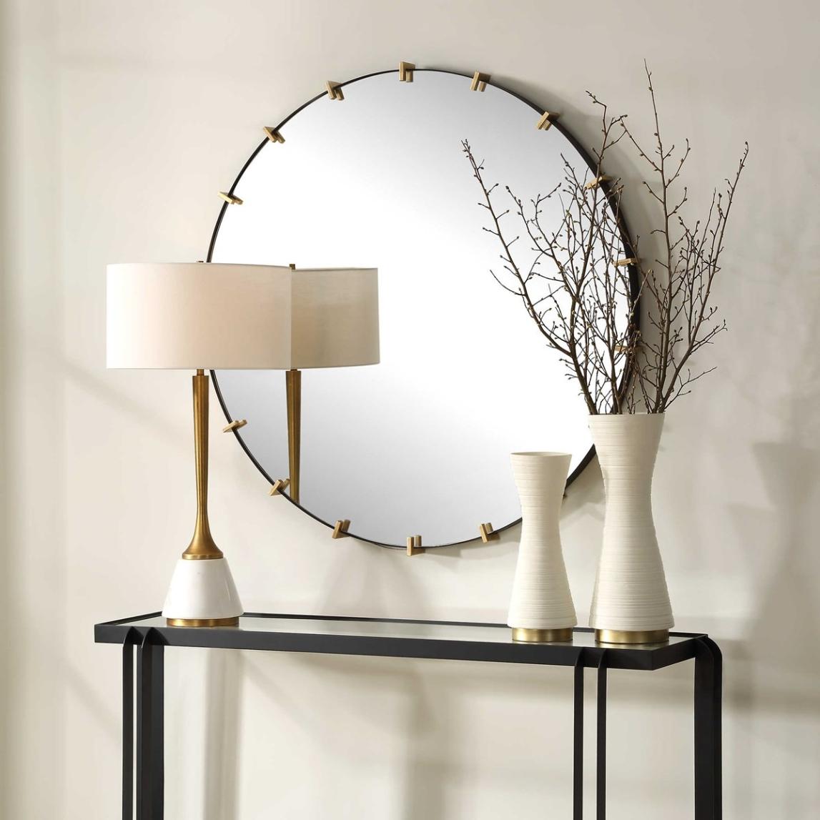 Pali Industrial Round Mirror by Uttermost