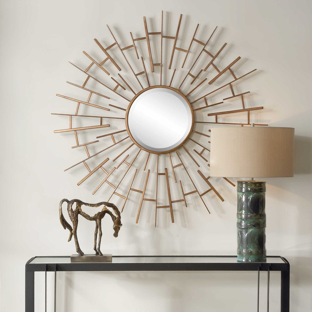 Tangled Bronze Round Mirror by Uttermost