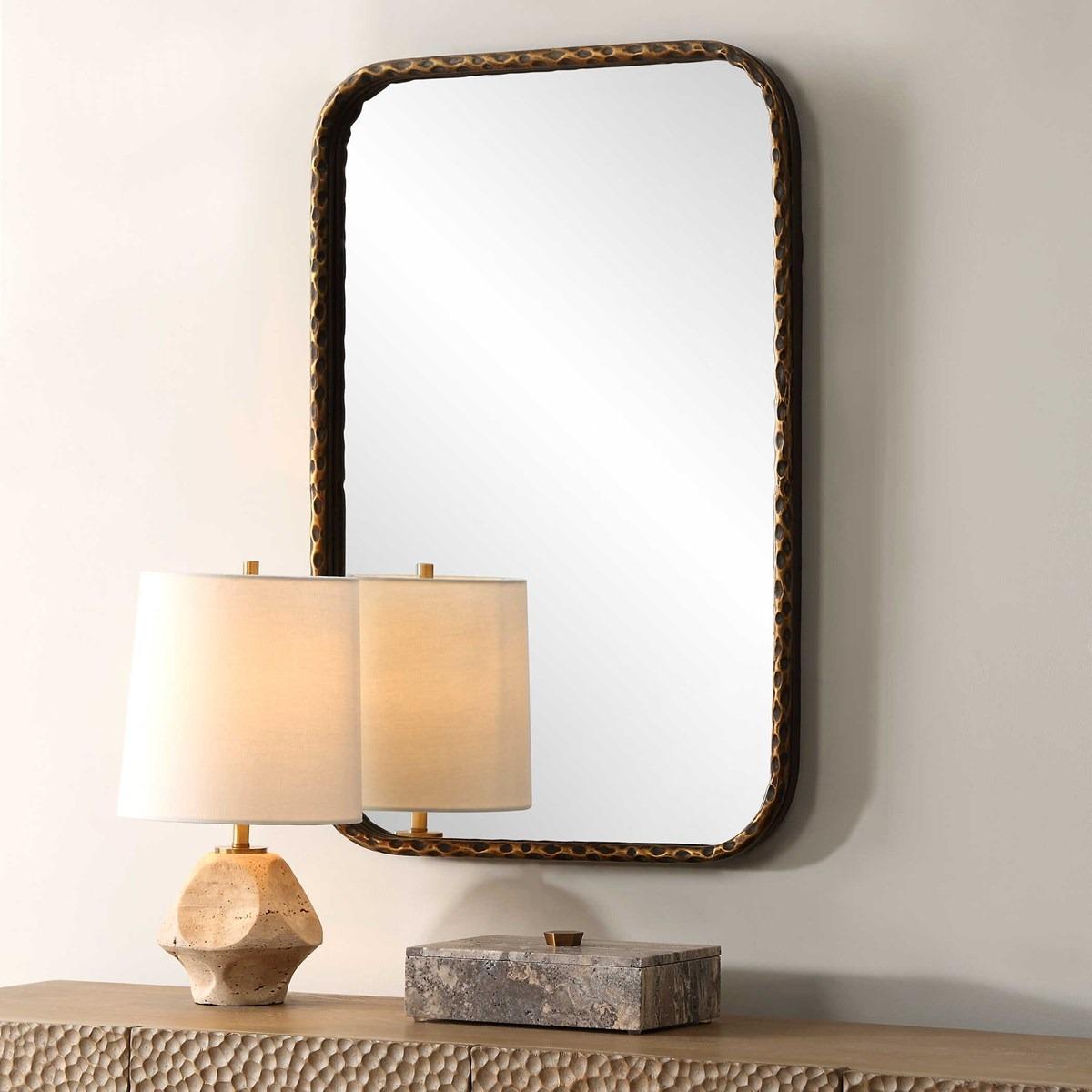A Little Knotty Rectangular Mirror in Bronze by Uttermost