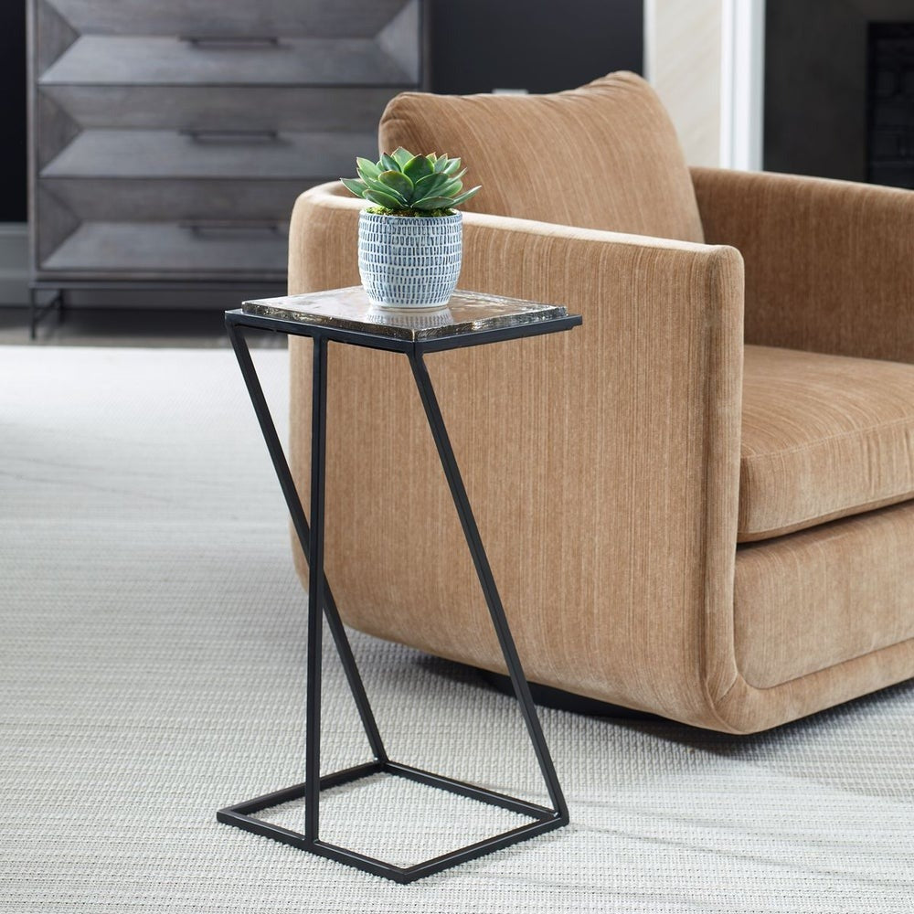 Chamber Square Side Table in Black by Keiichi
