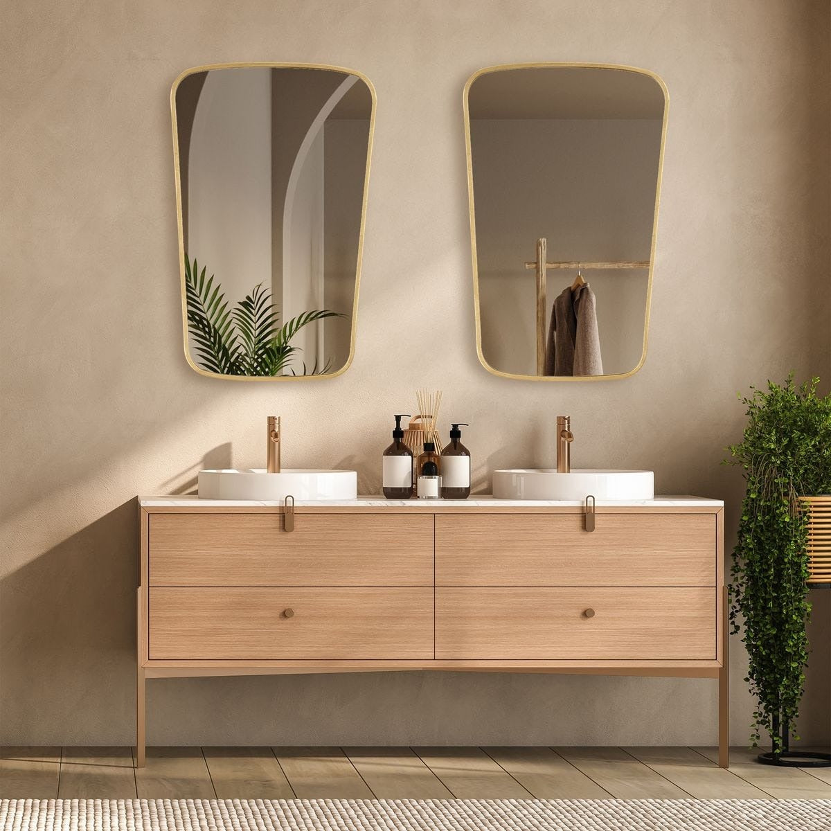 Aura Gold Leaf Mirror by Keiichi