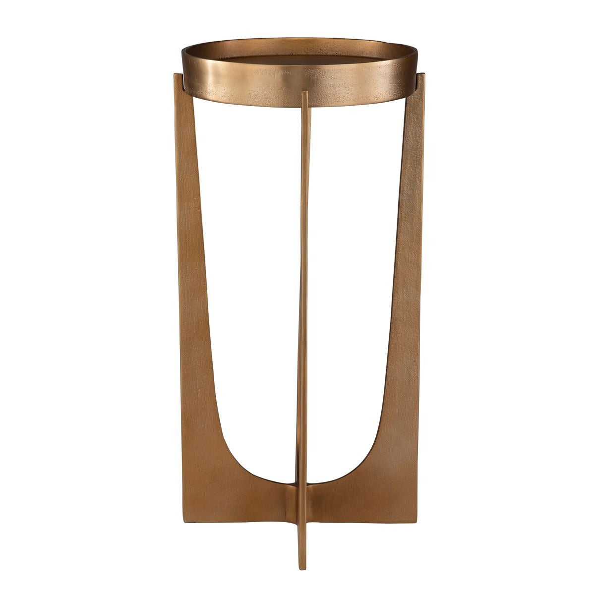 Shelby Antique Brass Side Table by Keiichi