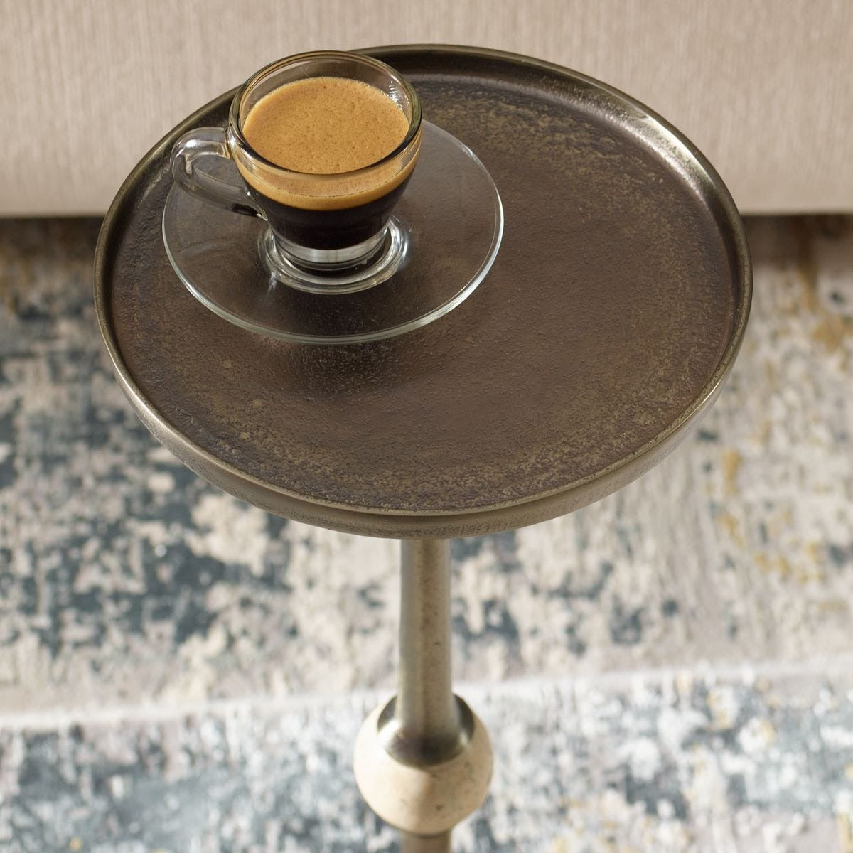 Arthur Dark Bronze Side Table by Keiichi