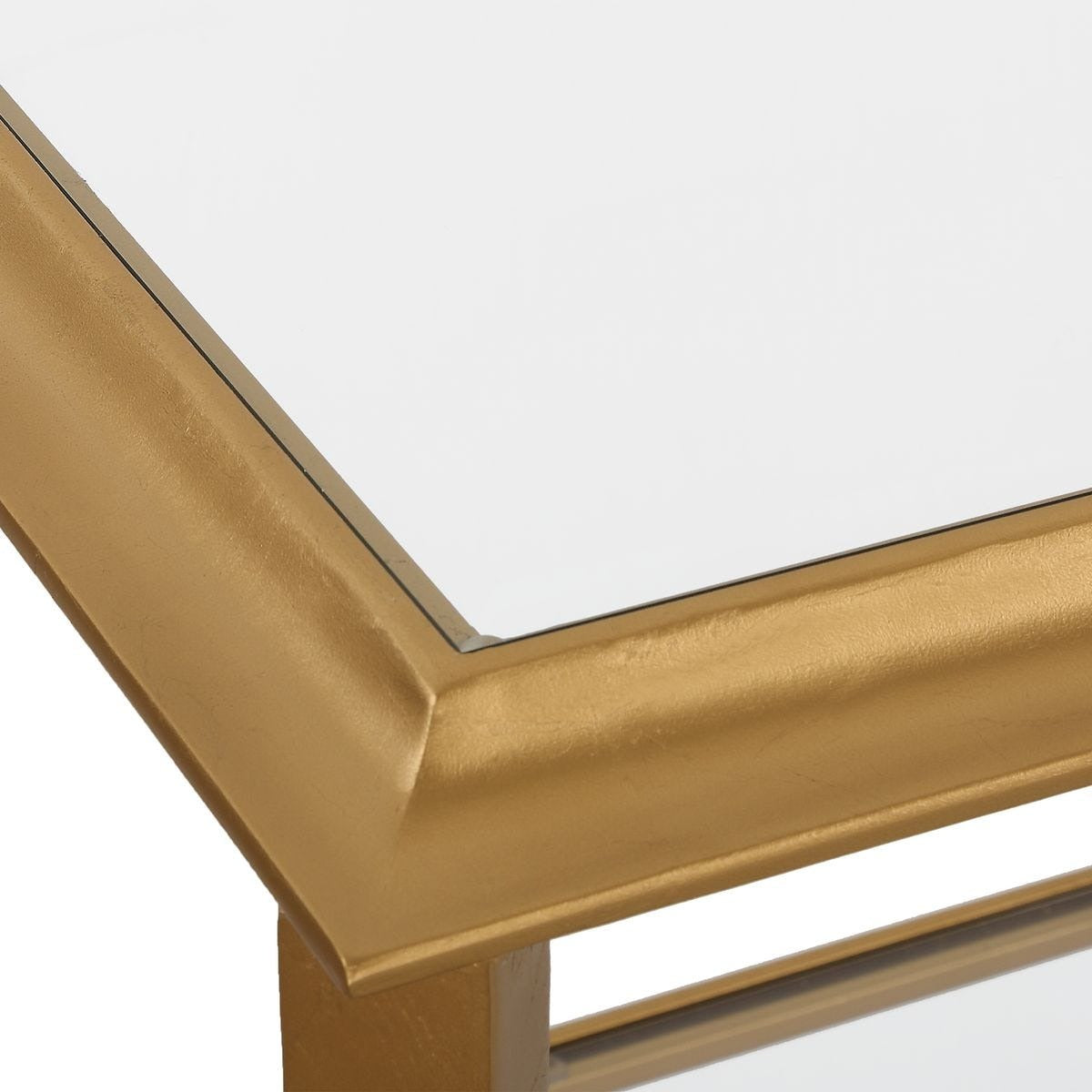 Austen Square Gold Leaf Side Table by Keiichi