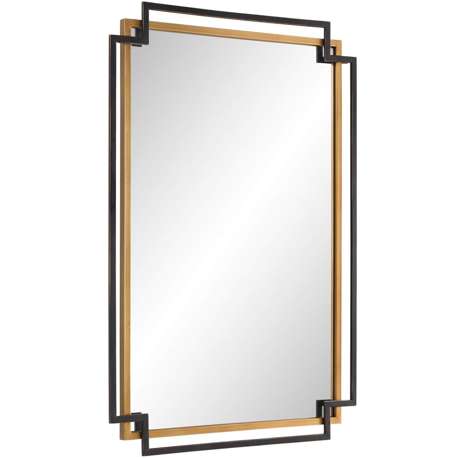Deco Mirror in Bronze and Gold by Keiichi
