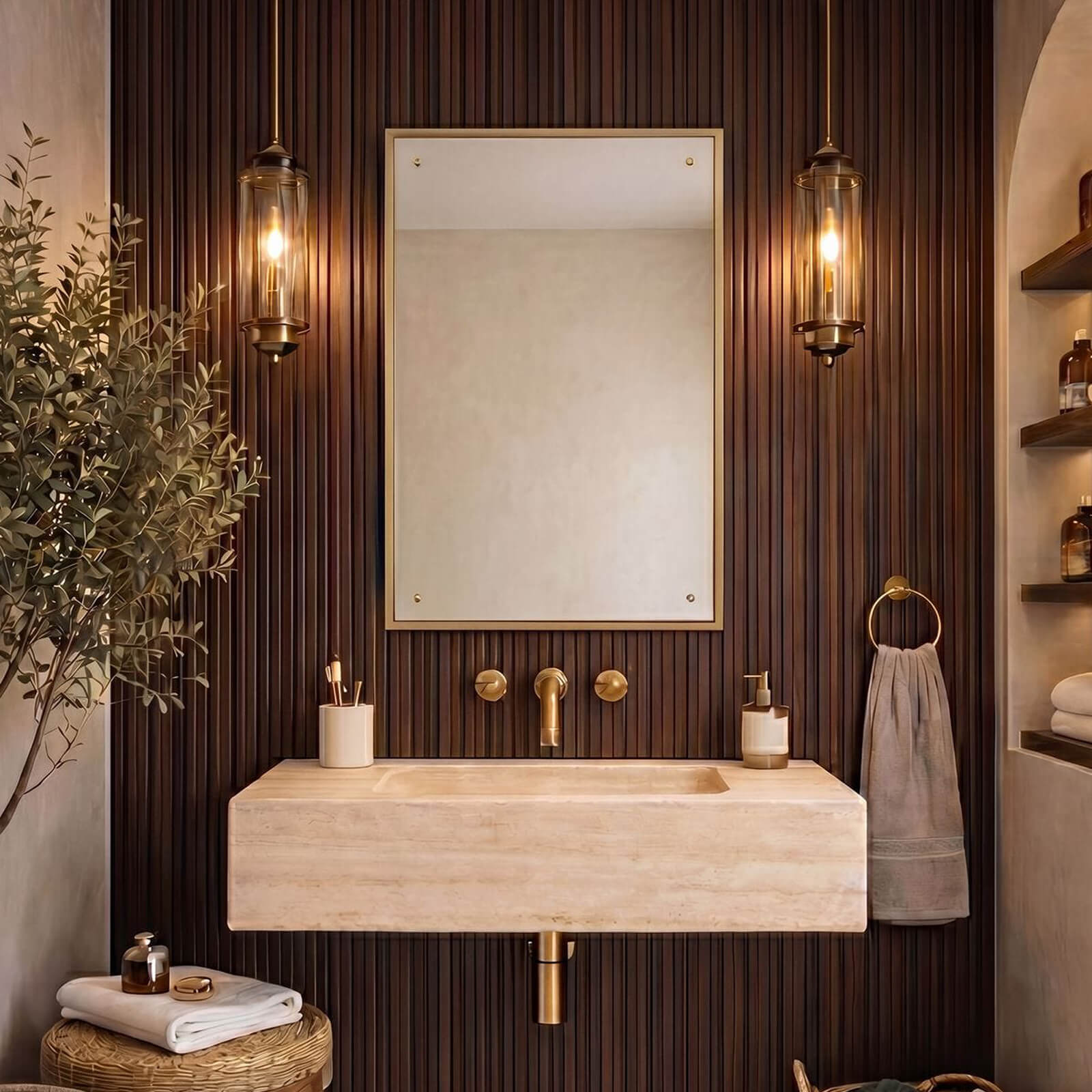 Oceana Mirror in Gold by Keiichi