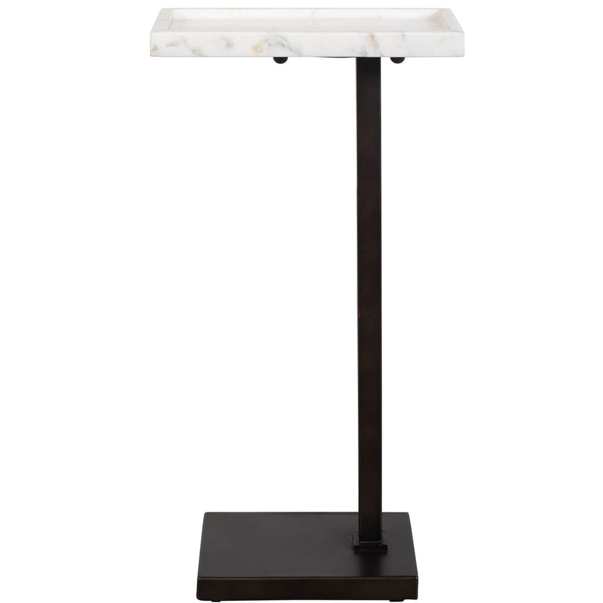 Morgan Side Table in White Marble by Keiichi