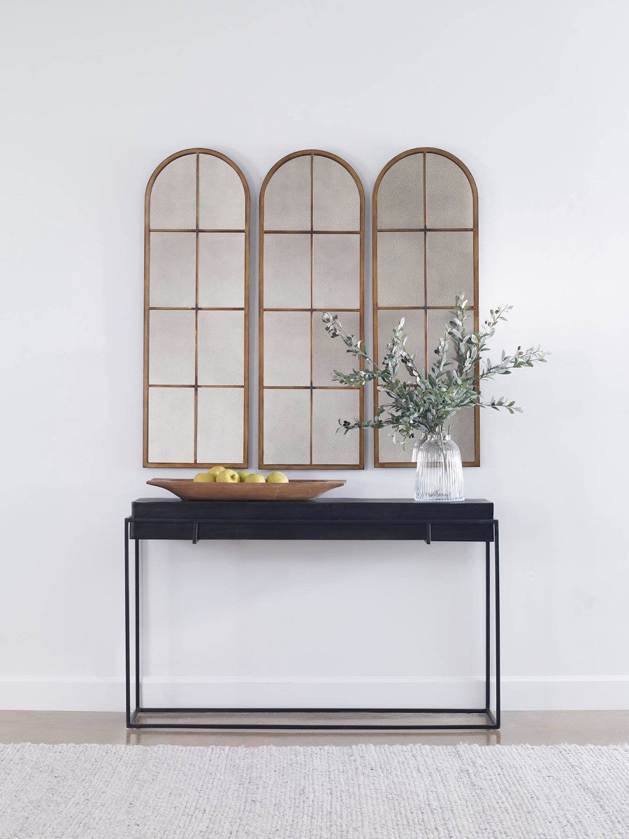 Amiel Arched Brown Mirror by Uttermost