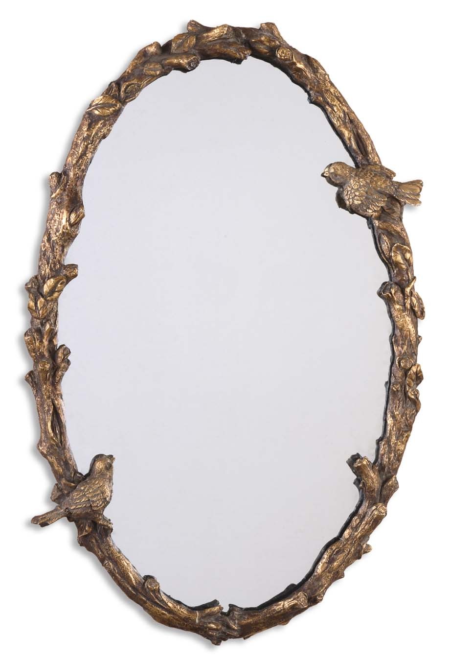 Paza Oval Vine Gold Mirror by Uttermost
