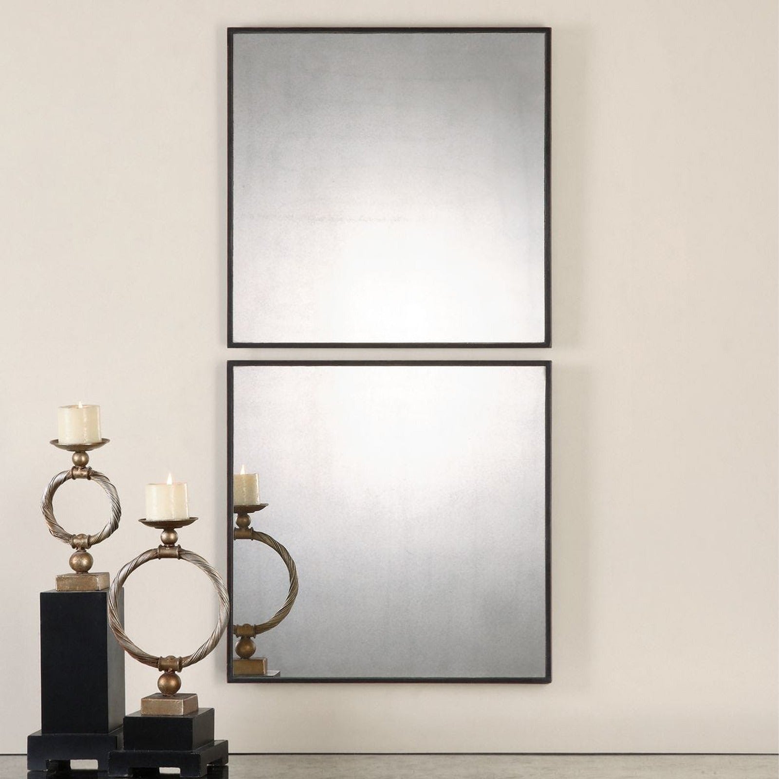 Matty Antiqued Square Mirrors - Set of 2 by Uttermost