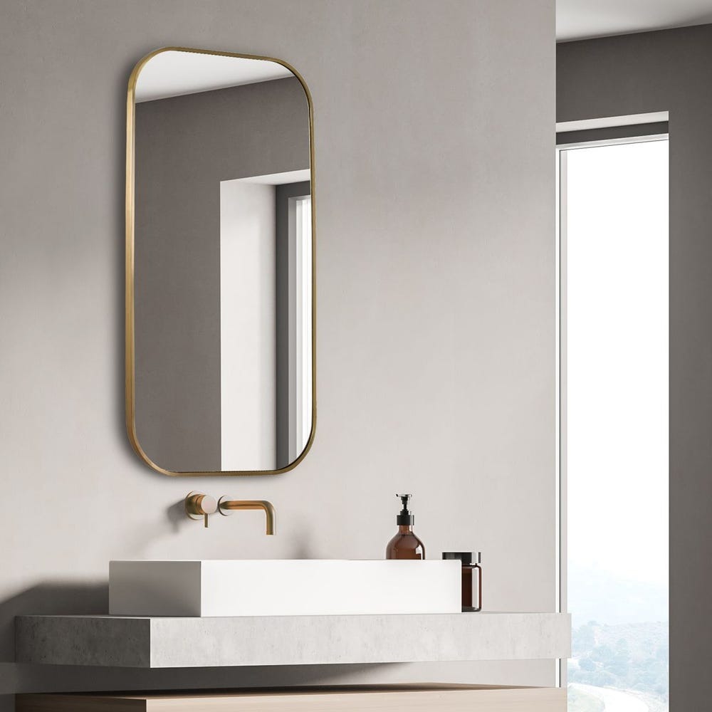 Taft Plated Brass Mirror by Uttermost