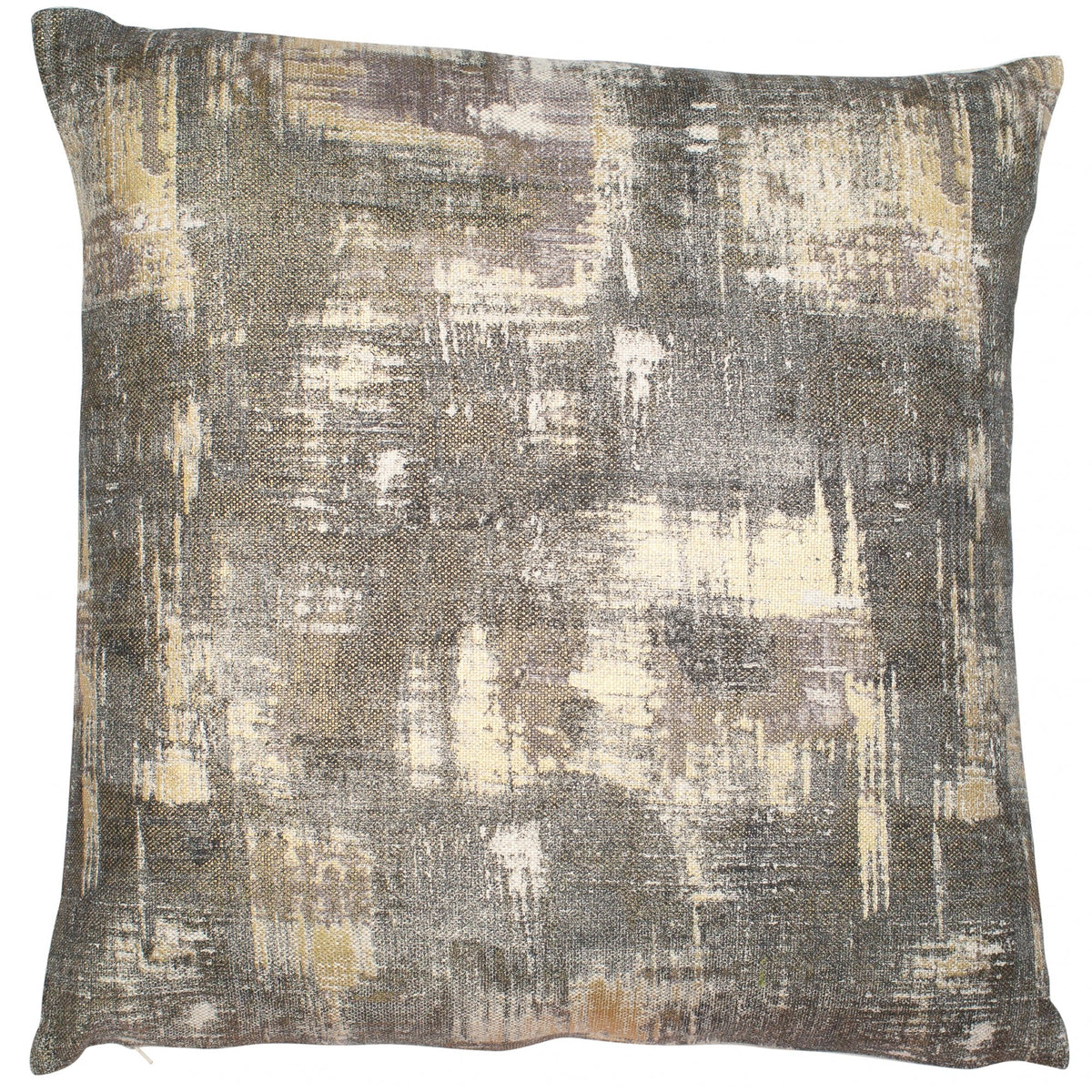 Ro Linen Mix Cushion 50X50cm - Grey & Gold Malini