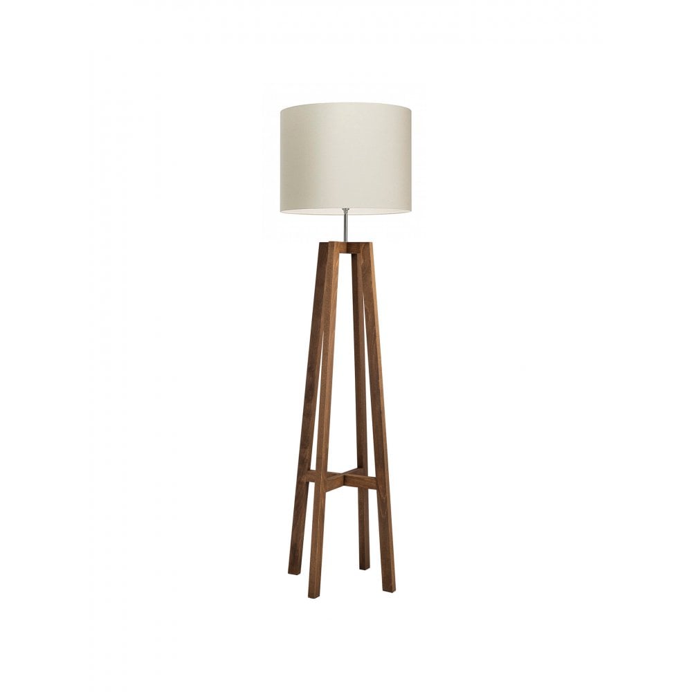 Tripod Antique Oak Floor Lamp by Heathfield & Co