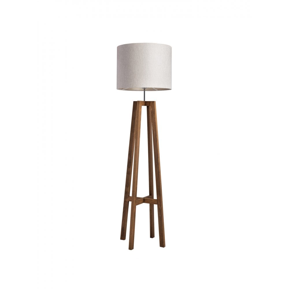 Tripod Antique Oak Floor Lamp by Heathfield & Co