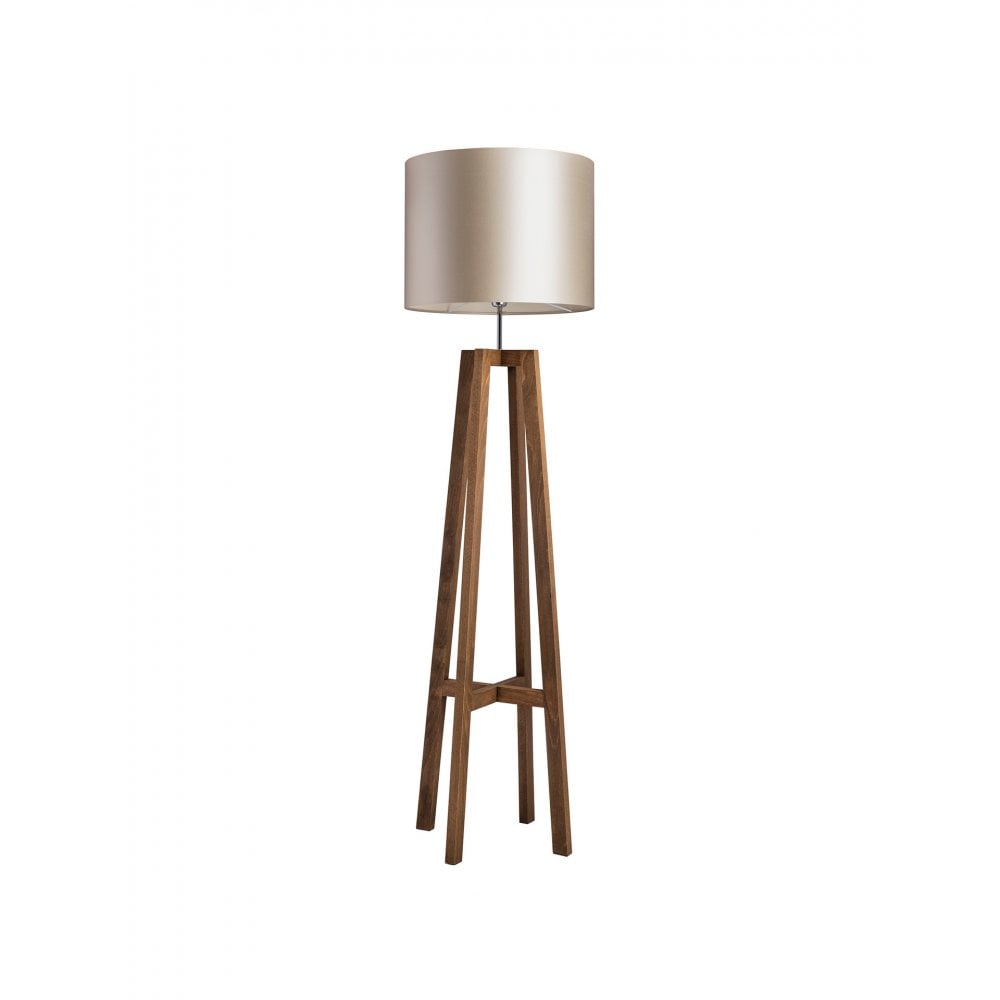 Tripod Antique Oak Floor Lamp by Heathfield & Co