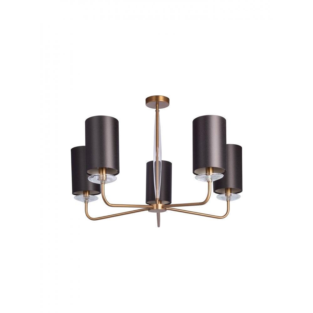 Alpina Antique Brass & Glass LED Chandelier by Heathfield & Co