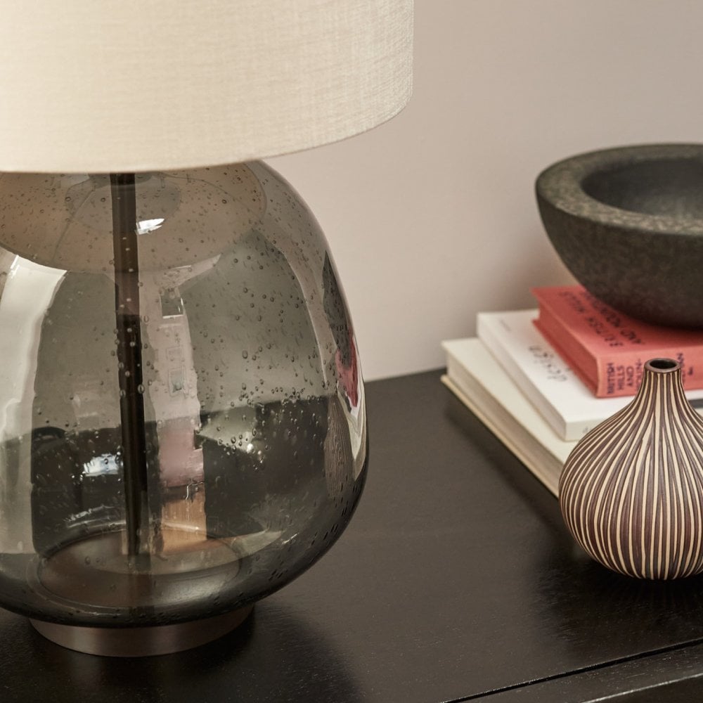 Isla Smoke Table Lamp by Heathfield & Co
